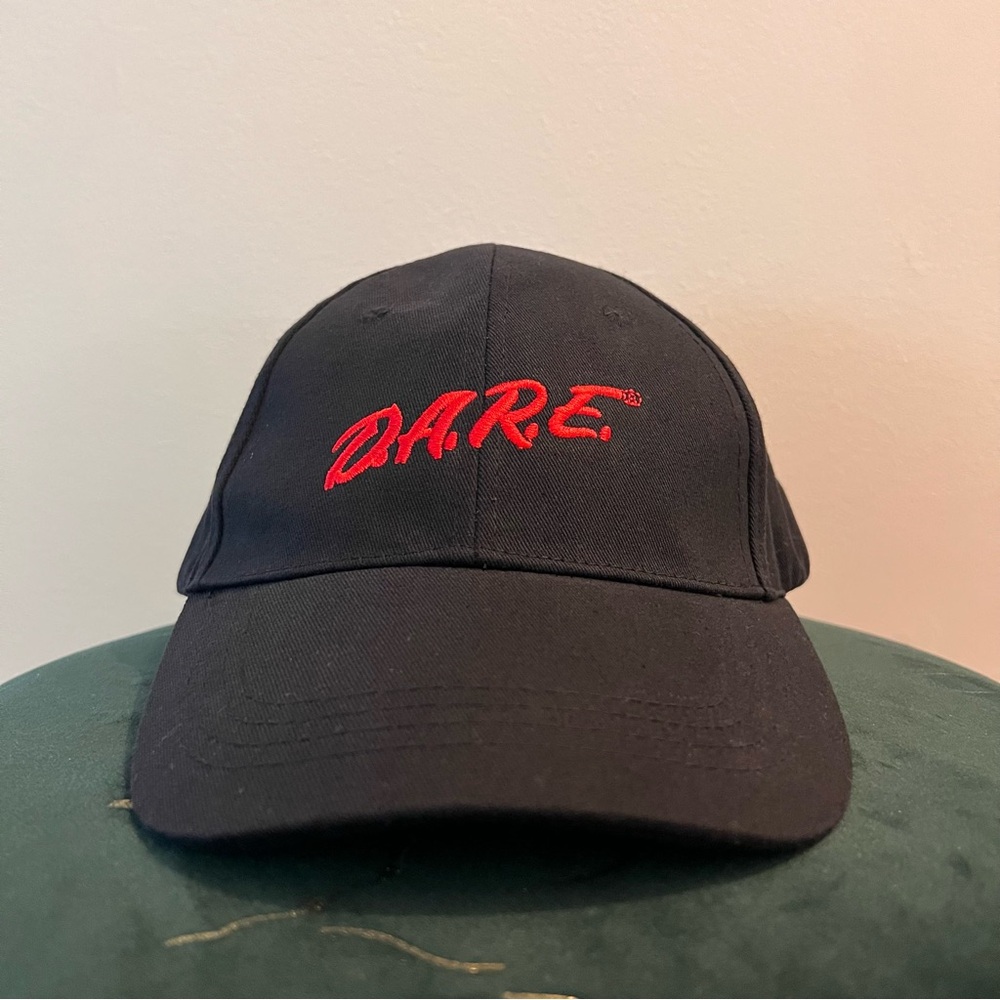 Vintage DARE Black Strapback Hat